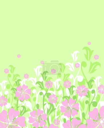 Ilustración de Primavera floral o verano fondo / vector - Imagen libre de derechos