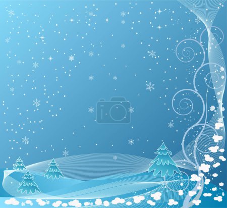 Illustration for Abstract  artistic   background  winter illustration - Royalty Free Image