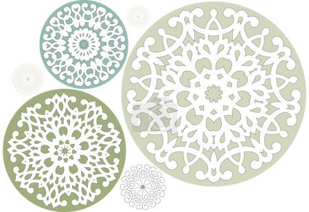 Illustration for Vector snowflakes set image - color illustration - Royalty Free Image