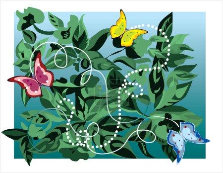 Illustration for Floral background image - color illustration - Royalty Free Image