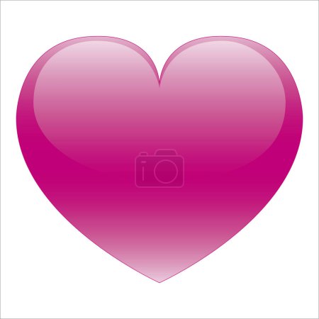 Ilustración de Archivo vectorial Pink Heart. Puede editar esta imagen en softwares vectoriales como ilustrador, mano libre, coreldraw, etc.. - Imagen libre de derechos