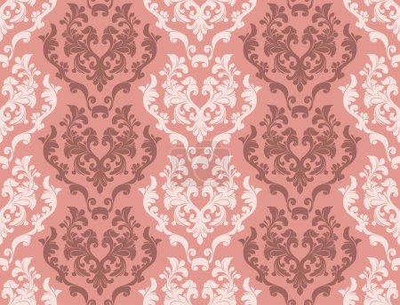 Illustration for Seamless background from a floral ornament, Fashionable modern wallpaper or textile - Royalty Free Image