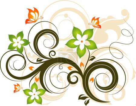 Illustration for Floral vector illustration for design. - Royalty Free Image