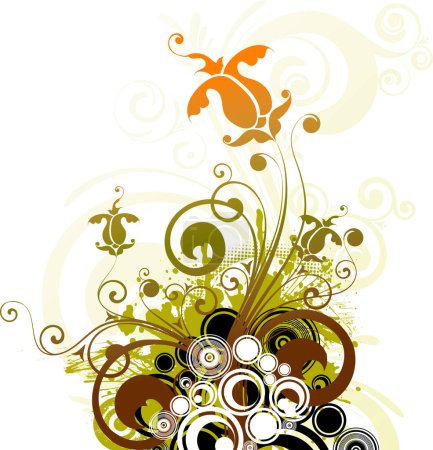 Illustration for Floral vector illustration. Suits well for design. - Royalty Free Image