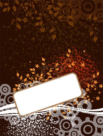 Illustration for Vector floral frame / With space for your text - Royalty Free Image