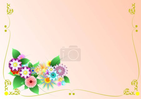 Illustration for Greeting card with place for text - Royalty Free Image