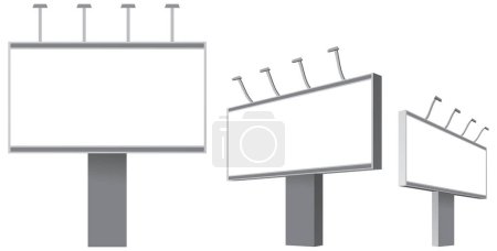 Illustration for Illustration empty billboard on a white background - Royalty Free Image