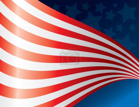 Ilustración de Estrellas y rayas americanas rojas, blancas y azules, perfectas para cualquier ocasión patriótica - Imagen libre de derechos