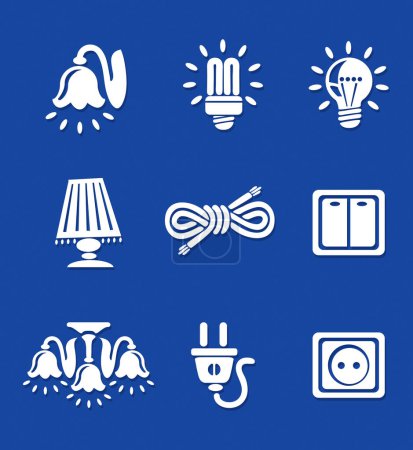 Ilustración de Herramientas eléctricas caseras iconos vector ilustración blanco - Imagen libre de derechos