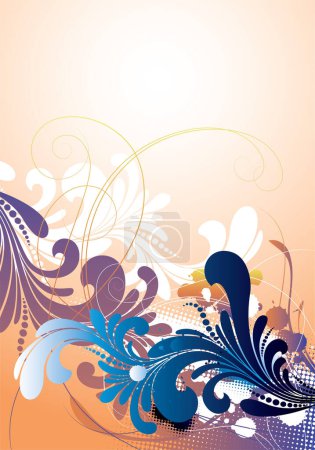 Ilustración de Ornamento vectorial en estilo de flor - Imagen libre de derechos
