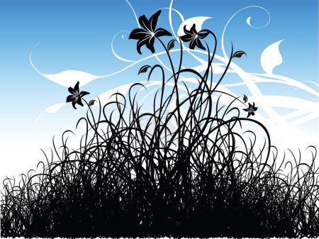 Illustration for Vector floral background image - color illustration - Royalty Free Image