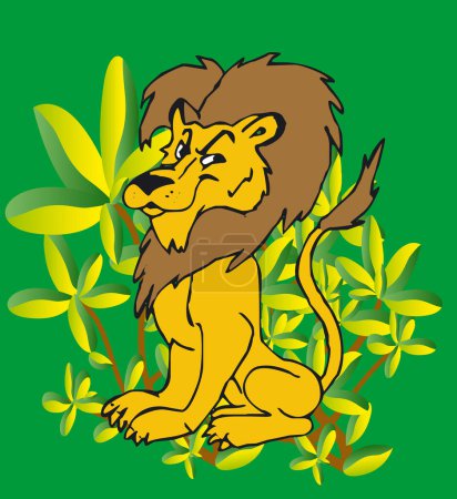 Ilustración de Ilustración de un león toonimal - Vector - Imagen libre de derechos