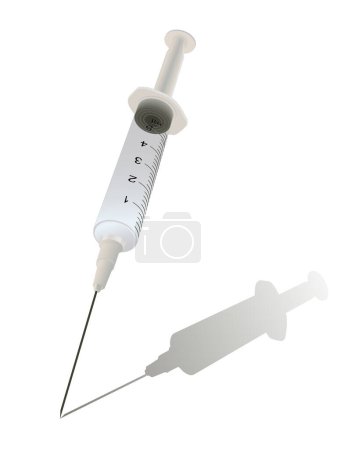 Medical syringe for injections a vector on a white background