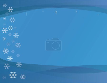 Illustration for Abstract Vector Illustration of a Winter Snow Scene - Royalty Free Image