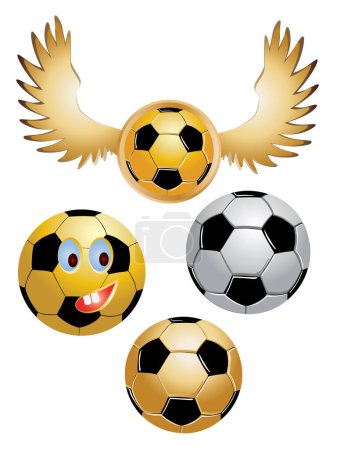 Téléchargez les illustrations : Images vectorielles du ballon de football. - en licence libre de droit