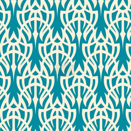 Illustration for Seamless background from a tribal ornament, Fashionable modern wallpaper or textile - Royalty Free Image