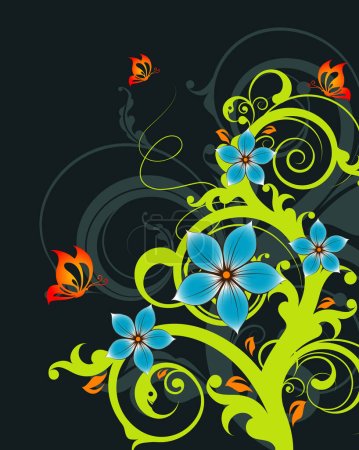 Ilustración de Ilustración vectorial floral para el diseño. - Imagen libre de derechos