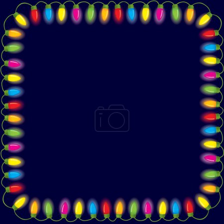 Illustration for Festive christmas lights.  More christmas images in my portfolio. - Royalty Free Image