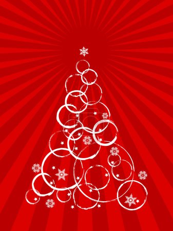 Illustration for Abstract vector Christmas tree background - Royalty Free Image