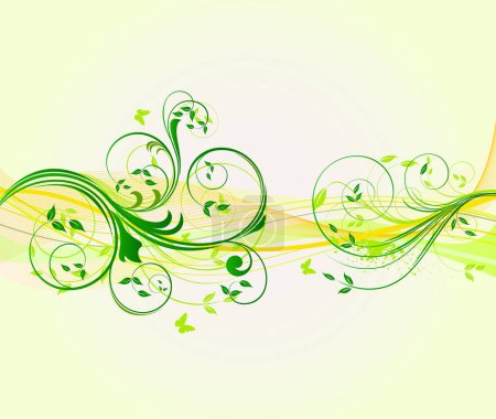 Illustration for Abstract floral background vector design - Royalty Free Image