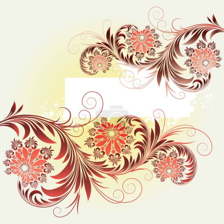 Illustration for Vector ornament in style of Russian folk art hohloma - Royalty Free Image