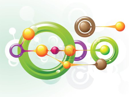 Illustration for Molecule rings image - color illustration - Royalty Free Image