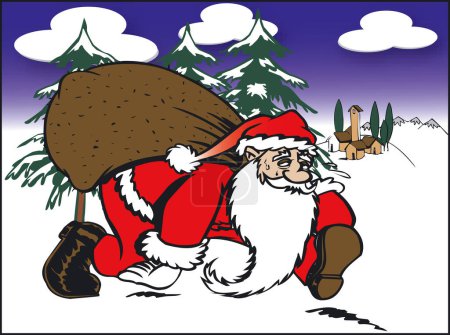 Téléchargez les illustrations : Illustration du Père Noël claus - en licence libre de droit