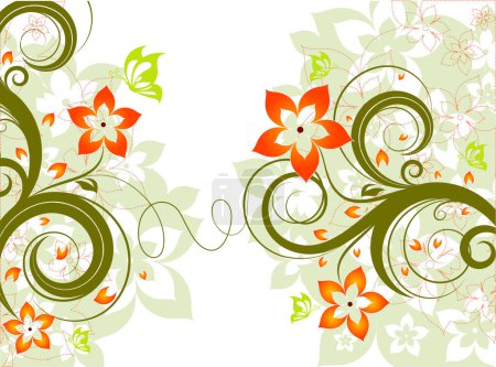 Téléchargez les illustrations : Illustration vectorielle florale pour la conception. - en licence libre de droit