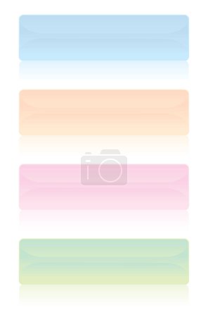 Illustration for Several web buttons in many different colors - Royalty Free Image