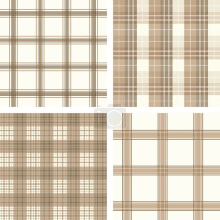 Illustration for Seamless checked pattern set.  Please check my portfolio for more seamless pattern backgrounds. - Royalty Free Image