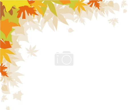 Ilustración de Fondo con hojas de otoño, elemento de diseño - Imagen libre de derechos