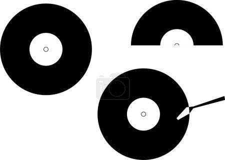 Illustration for An illustration of an old vinyl record - Royalty Free Image