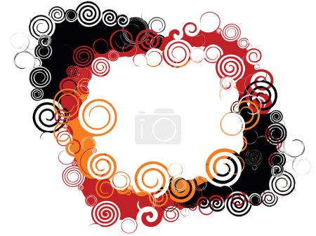 Illustration for Colorful spiral frame image - color illustration - Royalty Free Image