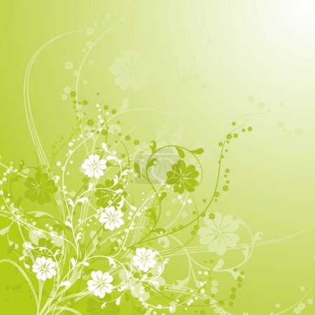 Illustration for Floral background, vector illustration - Royalty Free Image
