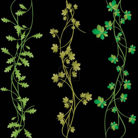 Ilustración de Imagen vectorial de plantas sin costura. - Imagen libre de derechos