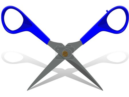 Ilustración de Tijeras de peluquería en un vector sobre un fondo blanco - Imagen libre de derechos