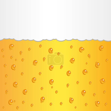 Ilustración de Vaso de cerveza con burbujas y espuma - Imagen libre de derechos