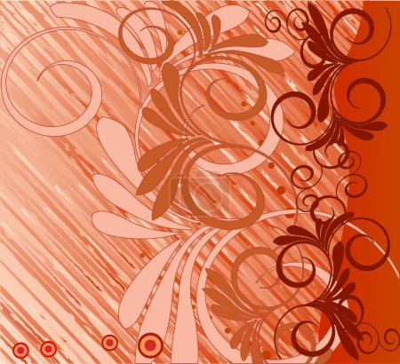 Ilustración de Fondo floral artístico abstracto - vector - Imagen libre de derechos