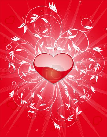 Téléchargez les illustrations : Illustration de Valentins LOVE image de fond - illustration en couleur - en licence libre de droit