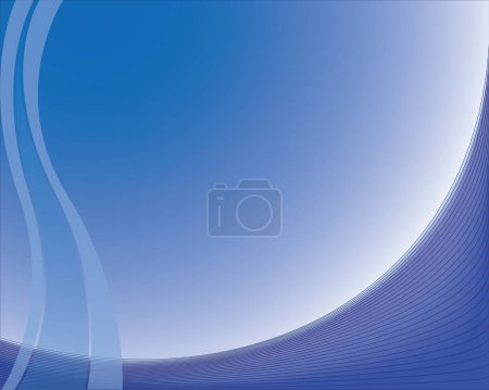 Illustration for Blue abstract background made of lines and gradients - Royalty Free Image