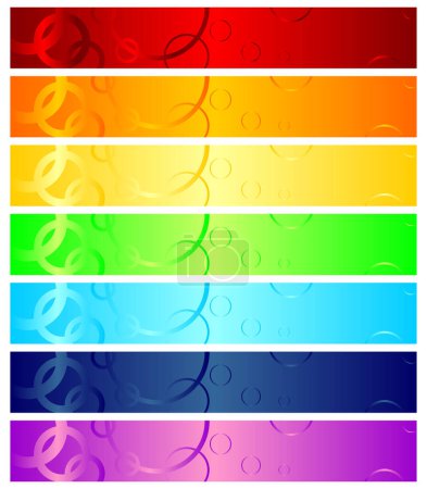 Ilustración de Diferentes encabezados de color que se pueden utilizar como banners web - Imagen libre de derechos