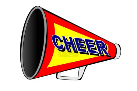 Illustration for A Cheerleader megaphone on white - Royalty Free Image
