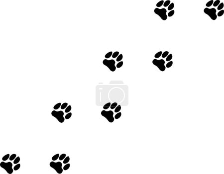 Illustration for A Vector Illustration of a Trail of Paw Prints - Royalty Free Image