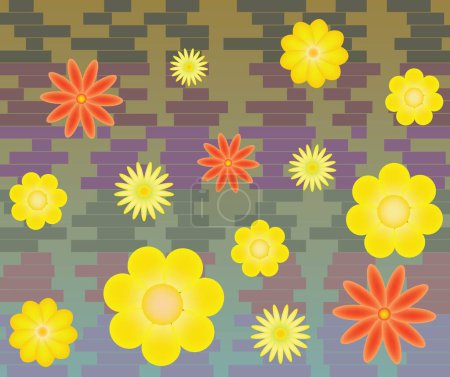 Ilustración de Ilustración abstracta del vector del diseño del arte floral - Imagen libre de derechos