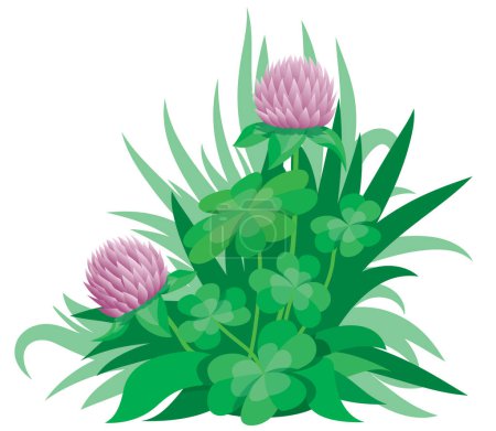Illustration for Clover ornament ready for St. Patrick's Day - Royalty Free Image