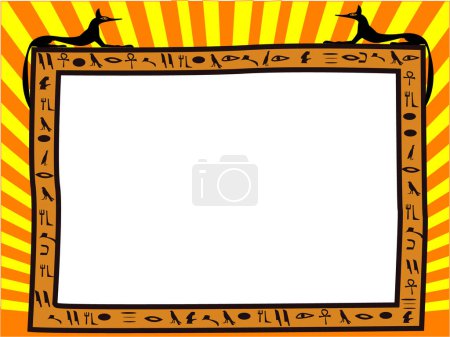 Illustration for Frame in the Egyptian style - a vecto - Royalty Free Image