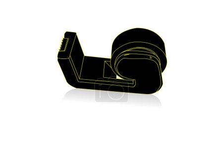 Illustration for Sellotape cutter on isolated backgroun - Royalty Free Image