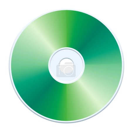 Ilustración de Vector de disco compacto verde en blanco - Imagen libre de derechos