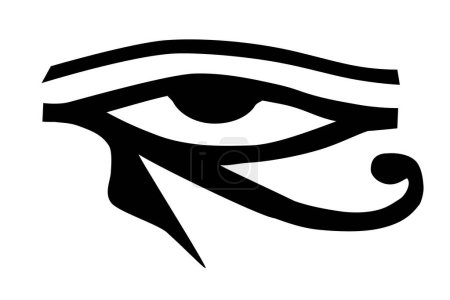 Illustration for A Eye of Horus tribal tattoo - Royalty Free Image