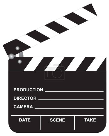 Illustration for Open Movie Clapboard. Vector. - Royalty Free Image